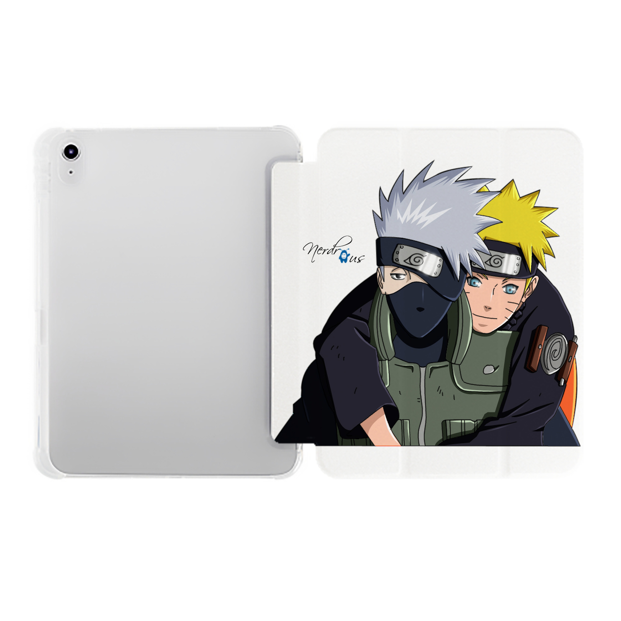 （画像用） NARUTO -ナルト- はたけ カカシ Hatake Kakashi IPad ケース ペン収納付き 三つ折りスタンド PUレザー×シリコン 対応機種9.5/10.5/10.9インチ